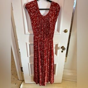 Kori Burgundy Romper with Flowy Split Dress